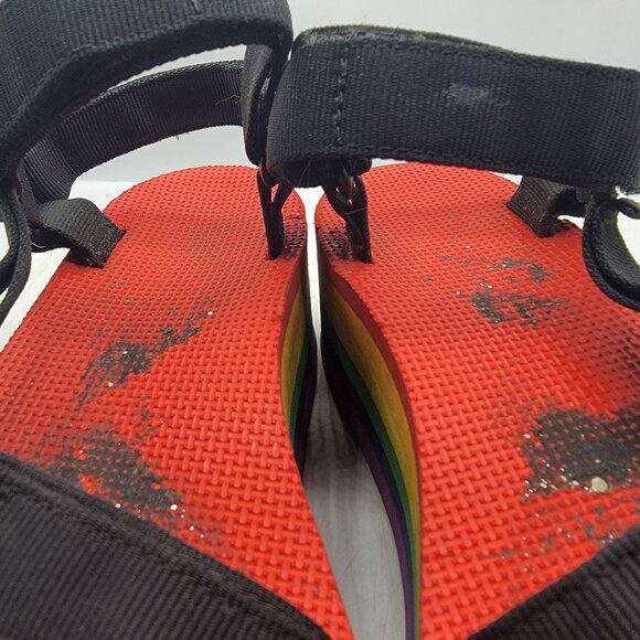 Teva Flatform Universal Womens 8 Rainbow Pride Platform Sandals 1116376 - Picture 9 of 13